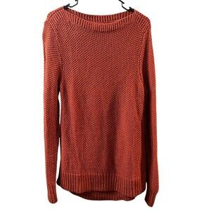 LL Bean Signature Knit Womens Pullover Tunic Sweater Size XS Fisherman Chunky